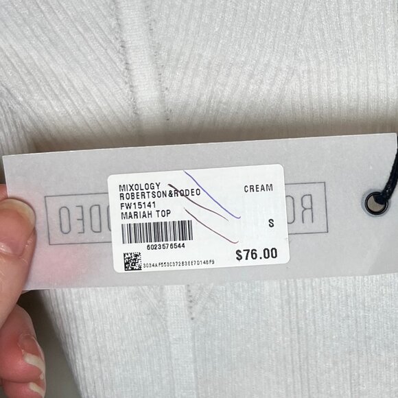 Robertson + Rodeo Mariah Top in White, Size Small NWT - Picture 6 of 7